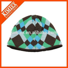 Cheap jacquard personalizado inverno acrílico chapéu de malha beanie engraçado